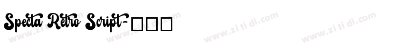 Specta Retro Script字体转换
